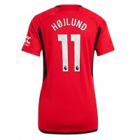 Camisa de time de futebol Manchester United Rasmus Hojlund #11 Replicas 1º Equipamento Feminina 2023-24 Manga Curta
